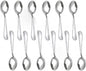 Set of 12 Stainless Steel - Steel Flatware Silverware Cutlery Kitchen Tableware for Home Restaurant for Stirring Coffee Dessert Cake Ice Cream Cappuccino