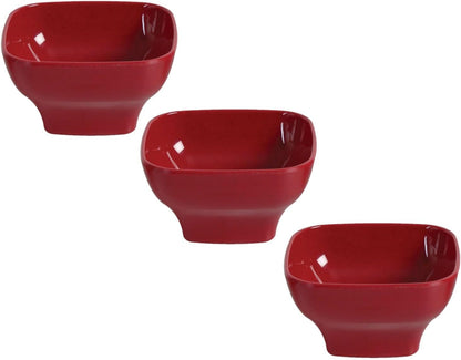Round Square Bowl Passion Melamine - Dishwasher Safe Break-Resistant Serving Bowl Soup Bowl for Salads Rice Pasta Dessert Side Dishes Home Restaurants