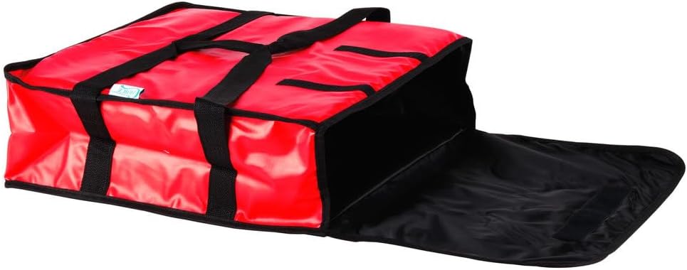 Insulated Pizza Bag Holds Pizza Leatheroid's PVC with Nylon Edges Exterior- Insulated Pizza Warmer Bags Pizza Delivery Bags Pizza Bag for Personal Professional Use