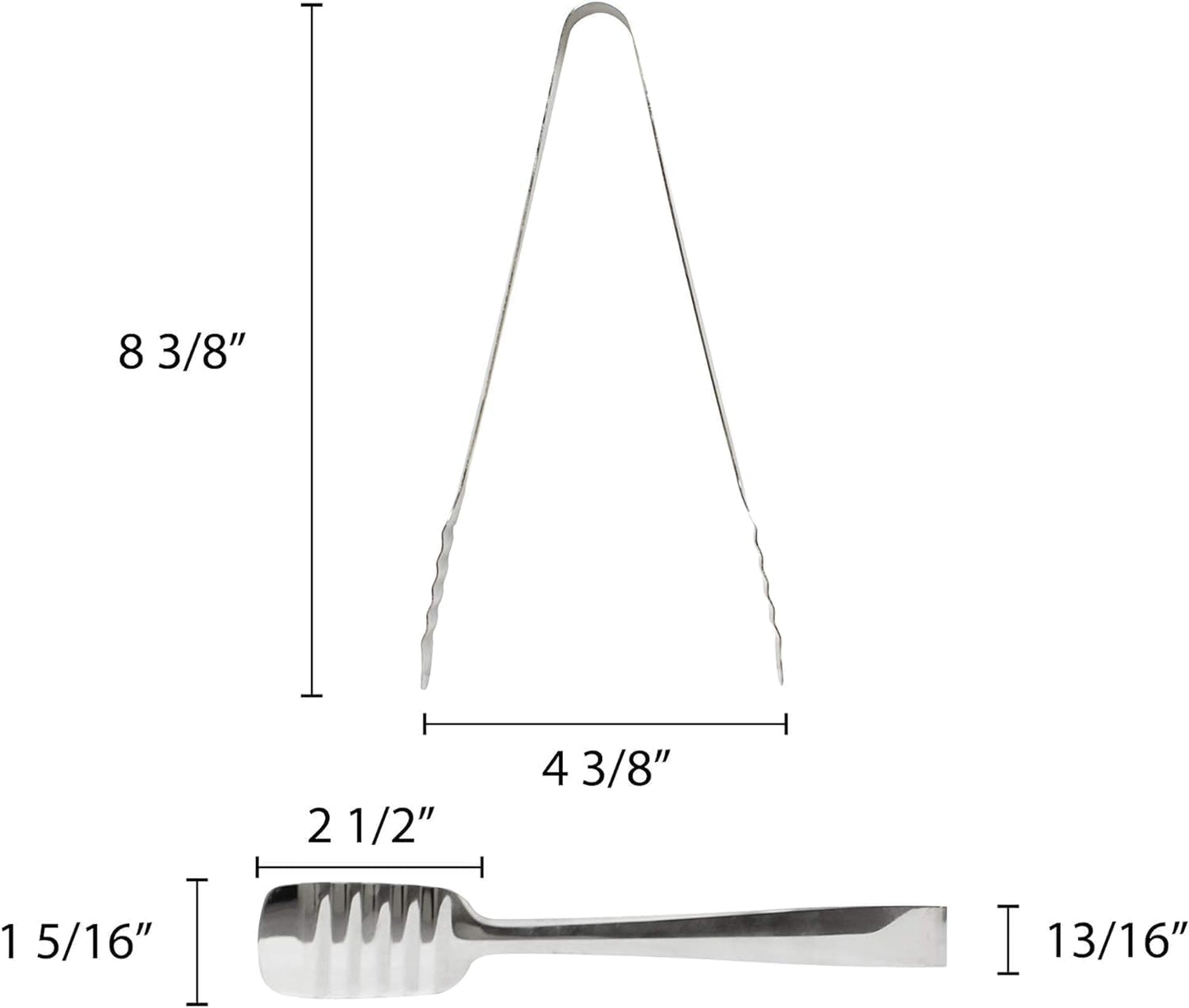 Pastry Tong Stainless Steel - Serving Tongs Kitchen Tongs for Appetizers Tea Party Coffee Bar Desserts Perfet for Buffets Home and Restaurants Food Tong Buffet Tong Appetizer