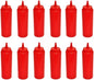Set of 12 Squeeze Condiment Dispensing Bottles 8 oz - Plastic Squeeze Bottle For Sauces Spreads Ketchup Mustard Mayo Hot sauces and Olive oil