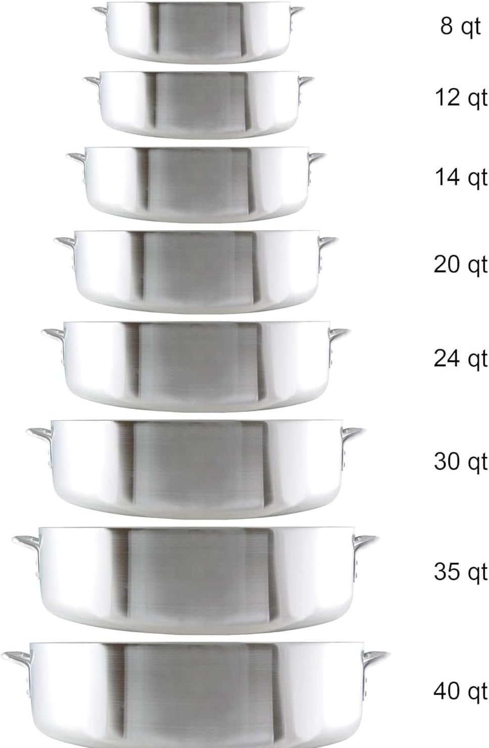 Aluminum Brazier Pot with Cover 6mm Thickness- Heavy Weight Cookware Braiser Pan Braising Pan Perfect Roasting Baking Sauteing Searing and Pan Frying Mirror-Finished
