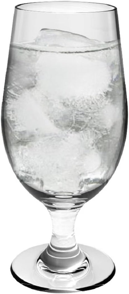 20 oz Goblet Glass Polycarbonate Clear Color- Beverage Stemmed Plastic Glass Cup Goblet Party Glass Classic Beverage Glass Juice Glass for Cocktails Water Juice Beer