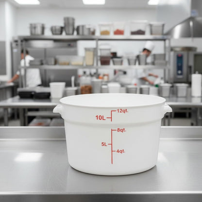 Round Food Storage Container Polypropylene - Commercial Food Storage Containers Meal Prep Containers Reusable Food Containers for Pantry Kitchen Storage Organization