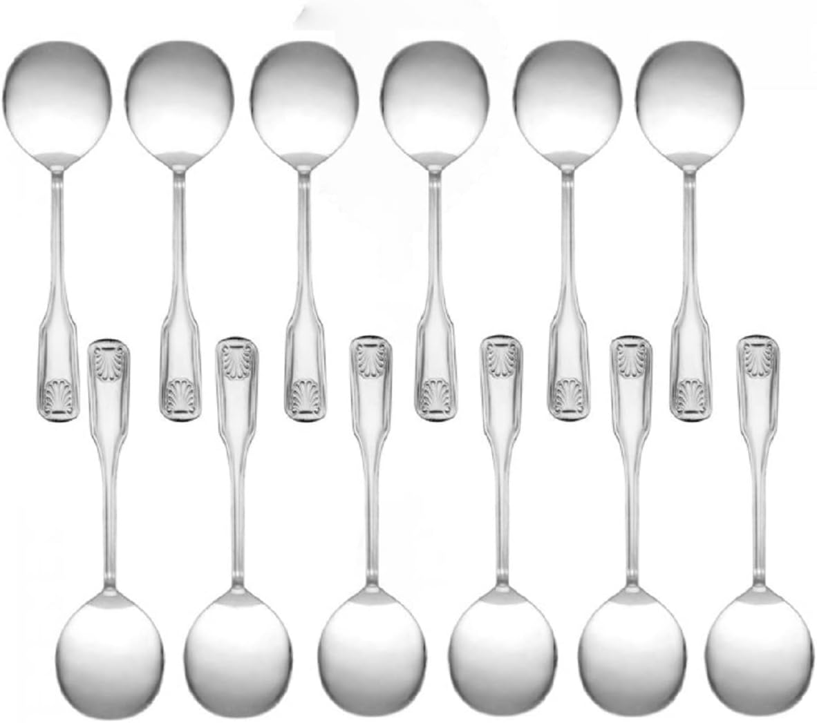 Sea Shell Stainless Steel Set of 12- Silverware Flatware Cutlery Kitch ...