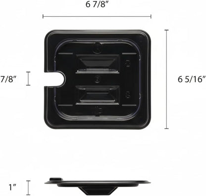 Solid Polycarbonate Food Pan Lid - Food Storage Container Cover Restaurant Commercial Hotel Pans Cover for Food Prep Fruits Vegetables Beans Corns