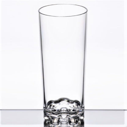 Classic Tumbler Polycarbonate with Footed Heavy Base Clear Color- Highball Drinking Glass Clear Tall Glass Cup Water Glass Mojito Glass Cup Cocktail Glass