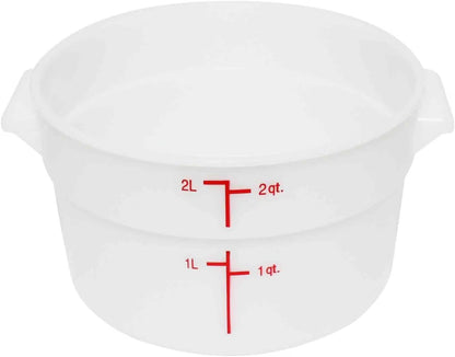 Round Food Storage Container Polypropylene - Commercial Food Storage Containers Meal Prep Containers Reusable Food Containers for Pantry Kitchen Storage Organization
