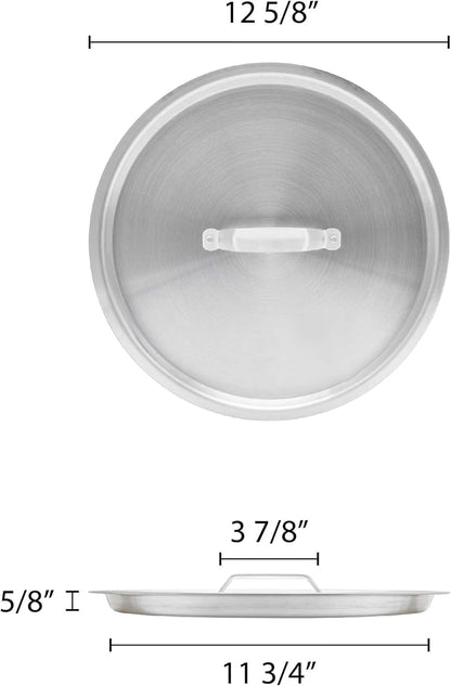 Aluminum 3.5mm Thickness Sauté Pan and Aluminum Cover - Cooking Pan Chef Cooking Pan Frying Pan Skillet for Home and Restaurant Cookware NSF Certified Dishwasher Safe