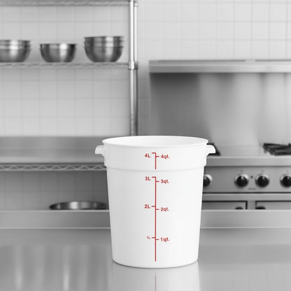 Round Food Storage Container Polypropylene - Commercial Food Storage Containers Meal Prep Containers Reusable Food Containers for Pantry Kitchen Storage Organization