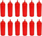 Set of 12 Squeeze Condiment Dispensing Bottles 8 oz - Plastic Squeeze Bottle For Sauces Spreads Ketchup Mustard Mayo Hot sauces and Olive oil