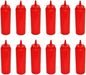 Set of 12 Squeeze Condiment Dispensing Bottles 8 oz - Plastic Squeeze Bottle For Sauces Spreads Ketchup Mustard Mayo Hot sauces and Olive oil