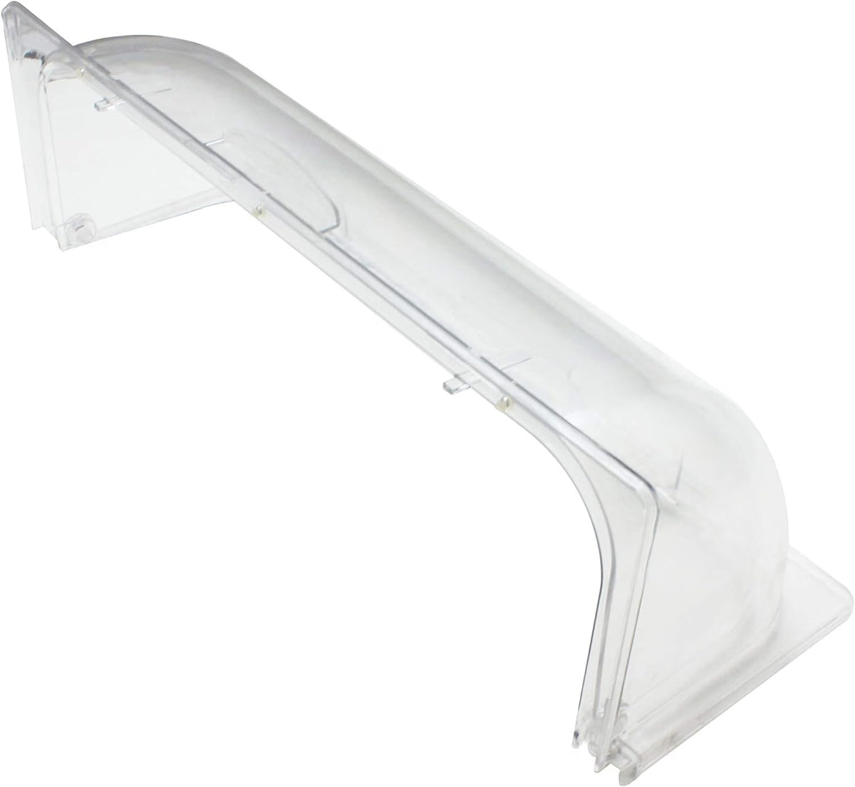 21-1/9" x 14-1/4" x 7-1/3" Roll Top Chafer Cover Opens on both ends Clear Color- Food Pan Cover Pastry Cover Display Cover Serving Platter Cover Clear Food Pan Cover