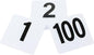 Plastic Table Numbers 4" x 4" Black on White Color Double Sided- Plastic Restaurant Wedding Table Number Cards Signs for Party Banquets Wedding Reception and Restaurants