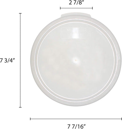 Round Food Storage Container Translucent Polypropylene- Commercial Food Storage Containers Meal Prep Containers Reusable Food Containers for Pantry Kitchen Storage Organization