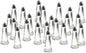 Tower Salt Pepper Shakers with Glass Body Stainless Steel Top - Salt Shaker Salt Pepper Shakers Glass Spice Jars Accessories for Wedding Party Restaurant Home Kitchen