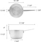 Aluminum Fryer Saucepan with Front Stem Catcher- Deep Frying Pot Deep Fryer for Fast Cooking and Easy Cleaning for Soup Pot French Fries Stews Mirror-Finished