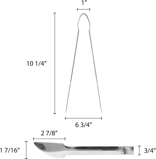 Hamburger Tong Stainless Steel- Heavy Duty Flipping Tongs Multifunctional Stainless Steel Food Tongs for Beefsteak Bread Hamburger BBQ Meats Pizza Pies Bread Fish