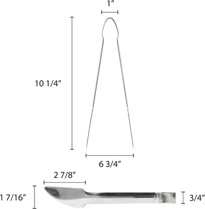 Hamburger Tong Stainless Steel- Heavy Duty Flipping Tongs Multifunctional Stainless Steel Food Tongs for Beefsteak Bread Hamburger BBQ Meats Pizza Pies Bread Fish