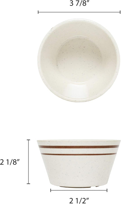 7 oz Arcadia Bouillon Cup Melamine Set of 12- Dishwasher Safe Break-Resistant Dinnerware Small Bowls for Side Dishes Dessert Soup Chili Dipping Sauce