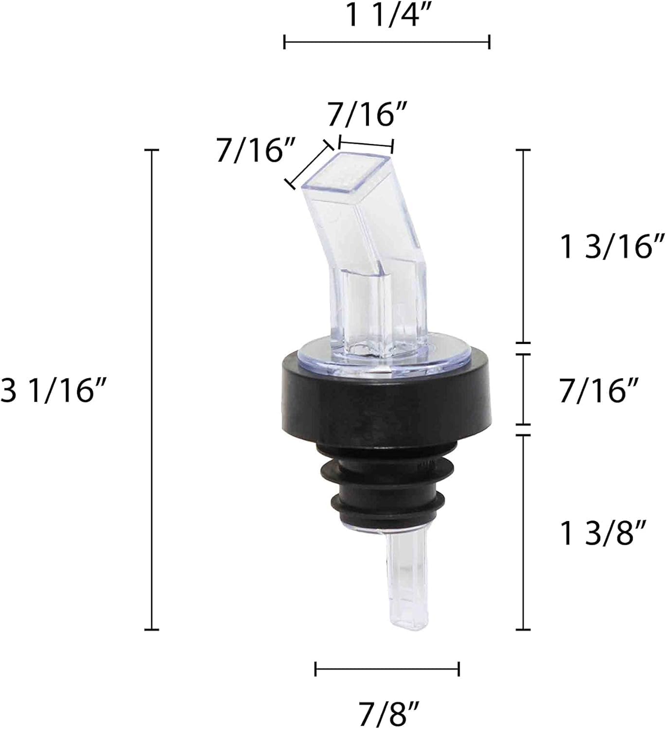 Liquor Pourer with Built-in Screen Acrylonitrile Set of 12- Liquor Bottle Pourers Shot Dispenser Screen Liquor Bottle Pourers Alcohol Pourers Bar Bartender Accessories