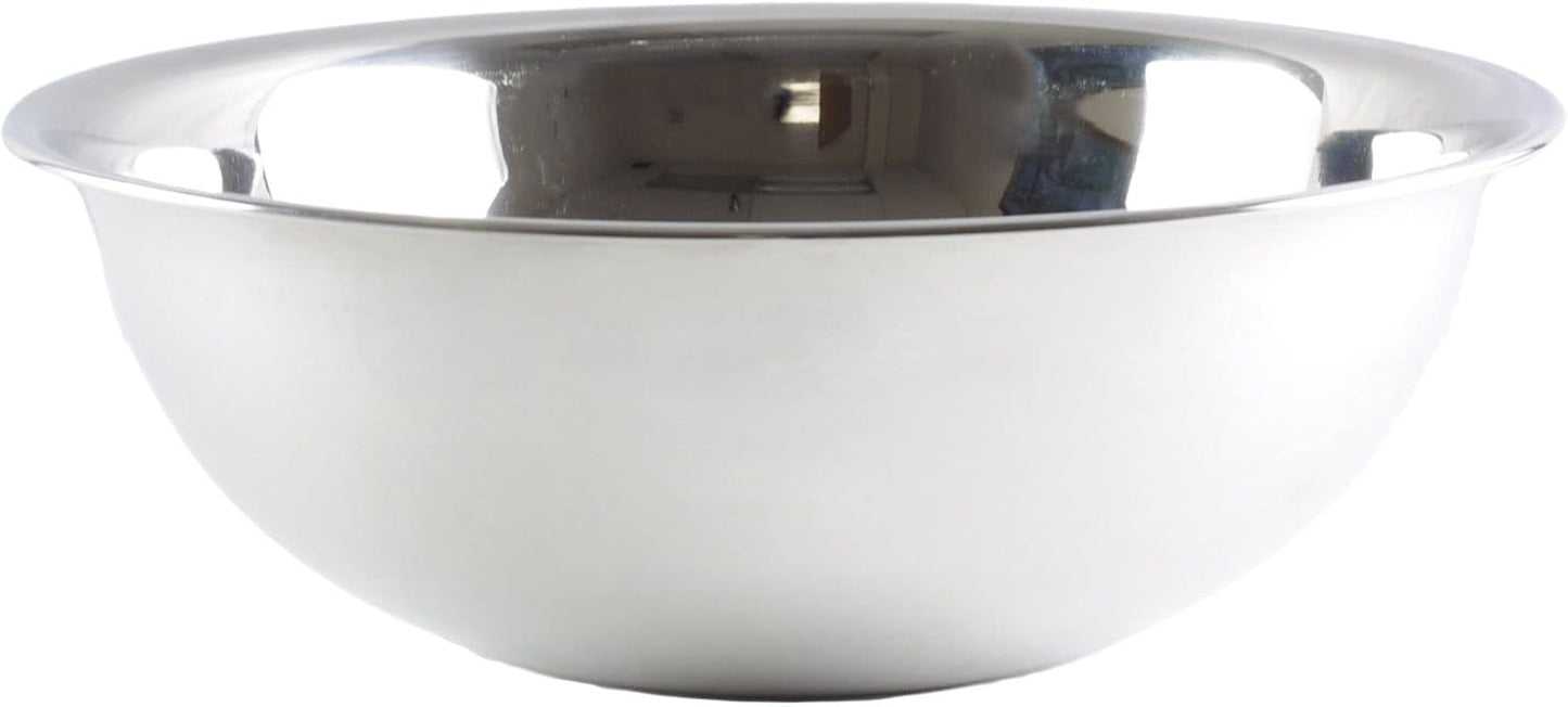 1 Heavy Duty Flat Base Mixing Bowl, Stainless Steel – 22 Gauge