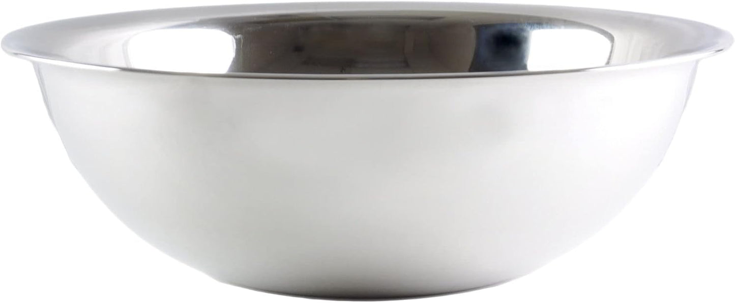 1 Heavy Duty Flat Base Mixing Bowl, Stainless Steel – 22 Gauge