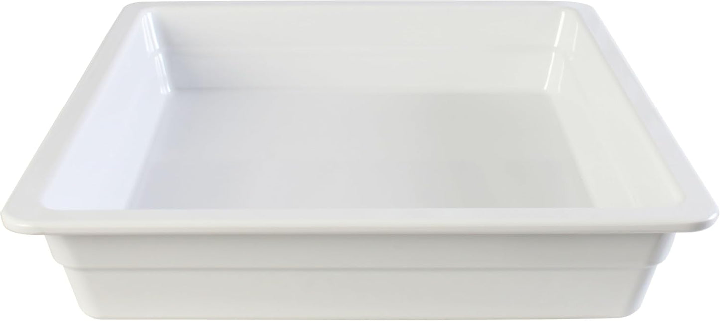 Deep Anti-Jam Food Pan Melamine - Gastronorm Pan Steam Table Pan Platters Serving Trays Commercial Food Pan for Food Appetizers Fruit Veggies Desserts