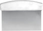 6" x 4" Dough Scraper Stainless Steel with White Plastic Handle - Dough Cutter Dough Pastry Scraper Cutter Chopper for Baking Multipurpose Food Scraper for Dough and Bread
