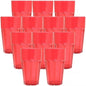 Diamond Tumbler/Drinking Cups Polycarbonate Set of 12-Premium Iced Tea Glasses Stackable Reusable Drinking Glasses Dishwasher Safe Break-Resistant for Home Restaurants