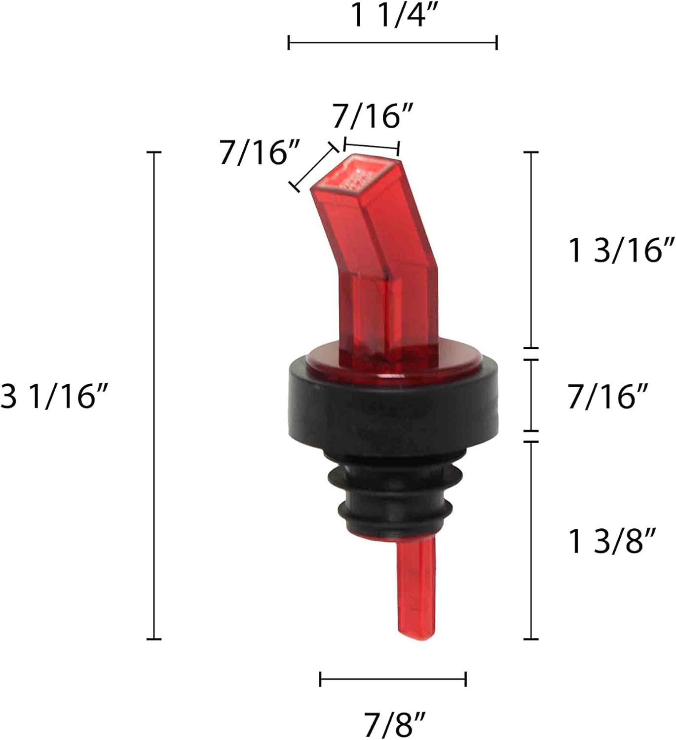Liquor Pourer with Built-in Screen Acrylonitrile Set of 12- Liquor Bottle Pourers Shot Dispenser Screen Liquor Bottle Pourers Alcohol Pourers Bar Bartender Accessories