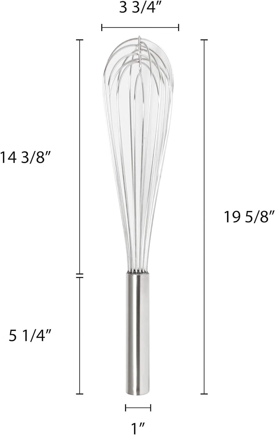 Stainless Steel Whip/Whisk - Kitchen Wire Whisk Kitchen Whisk Balloon for Whisking Beating Blending Ingredients and Mixing Sauces Whisk for Cooking
