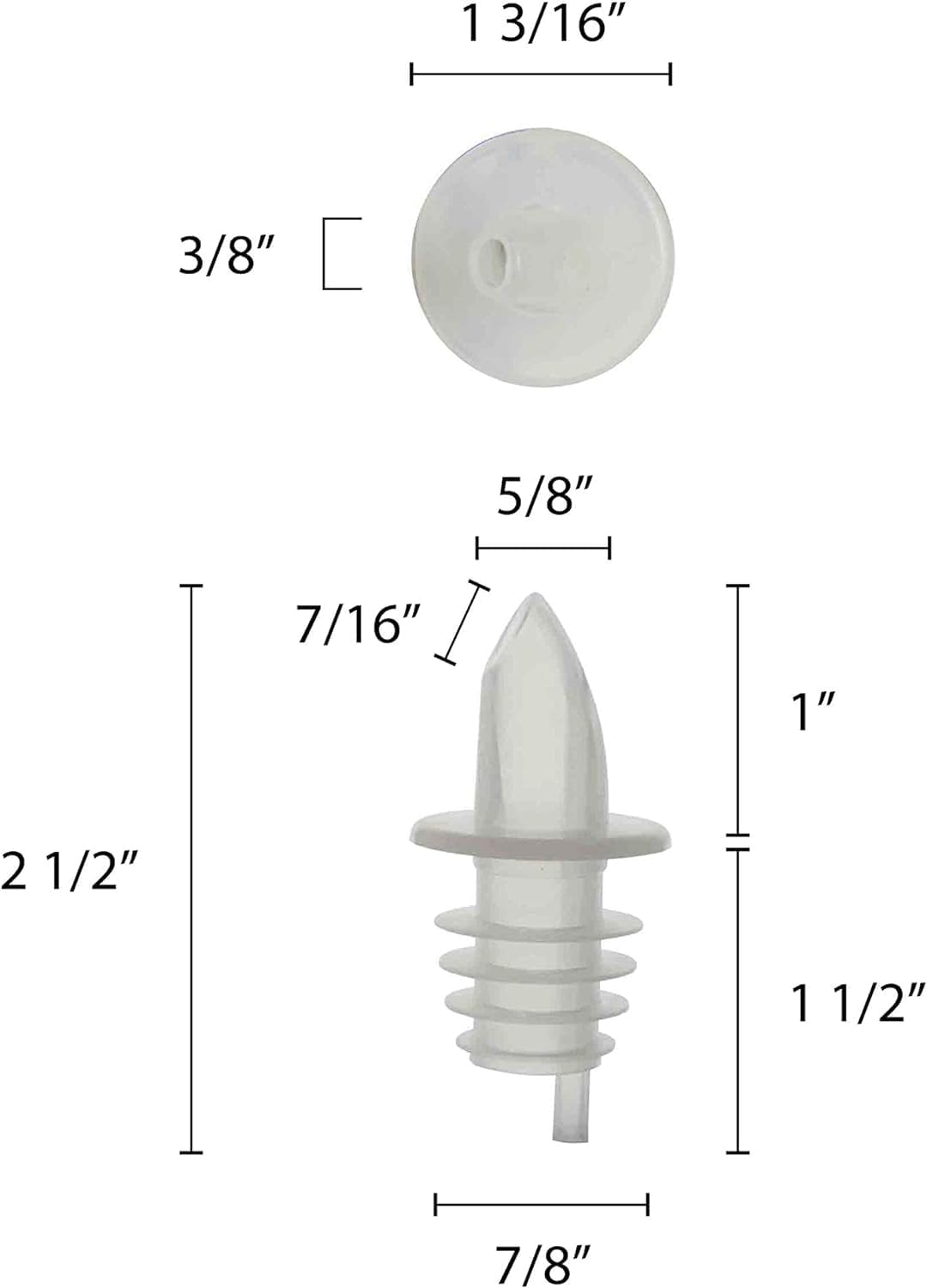 Free Flow Liquor Pourer Ethylene-vinyl Acetate - Liquor Bottle Pourers Shot Dispenser Liquor Bottle Pourers Alcohol Pourers Bar Bartender Accessories
