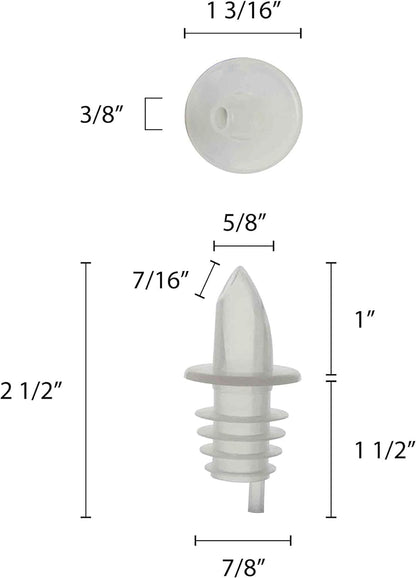 Free Flow Liquor Pourer Ethylene-vinyl Acetate - Liquor Bottle Pourers Shot Dispenser Liquor Bottle Pourers Alcohol Pourers Bar Bartender Accessories