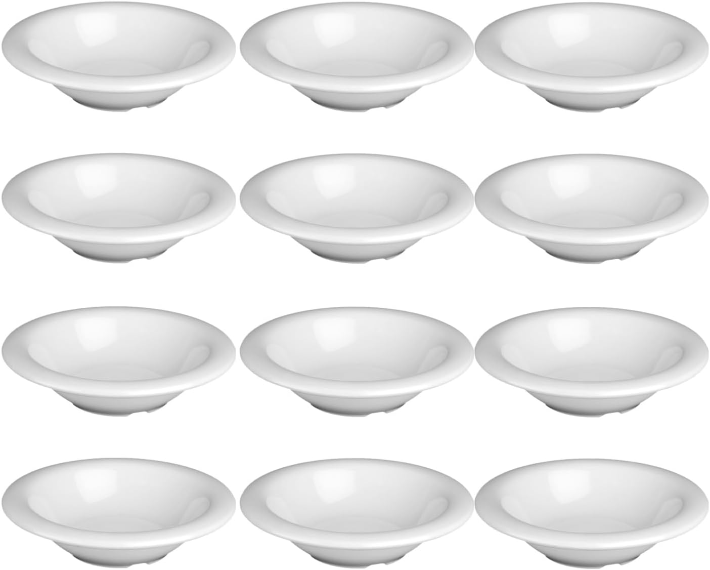 Soup Bowl Melamine Set of 12- Dishwasher Safe Break-Resistant Reusable Bowls Serving Soup Bowl Broth Cups Soup Bowls Ice Cream Dipping Sauce