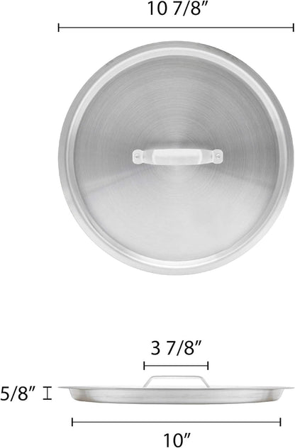 Aluminum 3.5mm Thickness Sauté Pan and Aluminum Cover - Cooking Pan Chef Cooking Pan Frying Pan Skillet for Home and Restaurant Cookware NSF Certified Dishwasher Safe