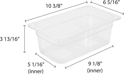 Deep Polycarbonate Food Pan - Commercial Restaurant Food Storage Containers Hotel Pans for Catering Buffets Restaurants Fruits Vegetables Corns