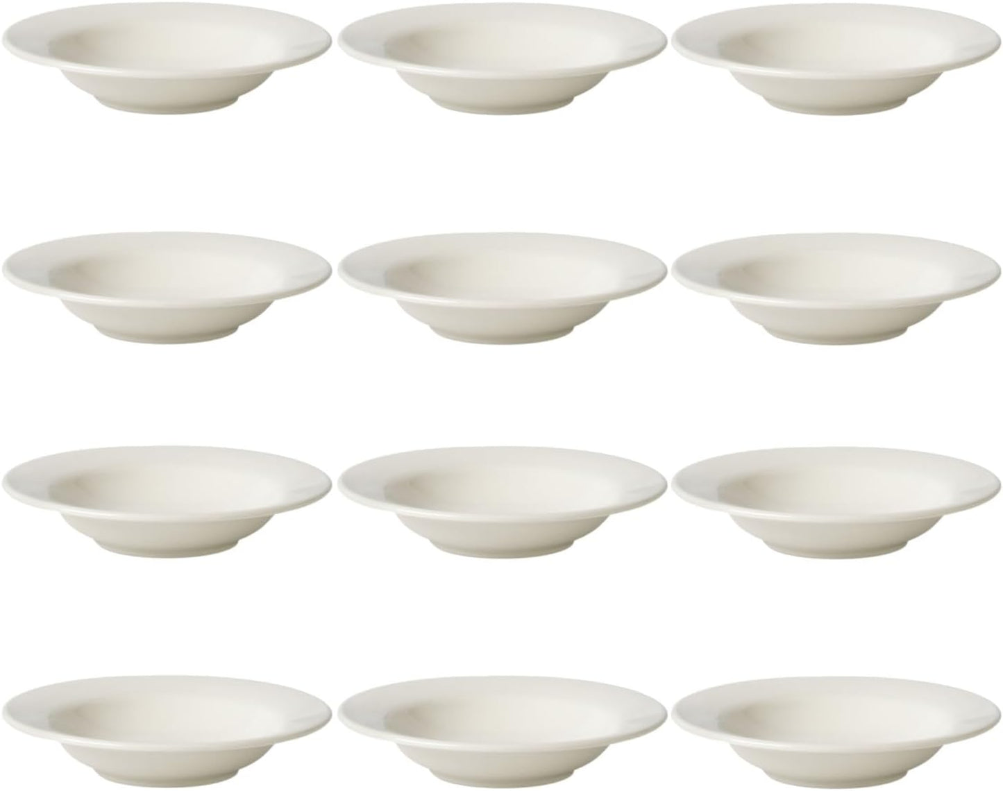 Soup Bowl Melamine Set of 12- Dishwasher Safe Break-Resistant Reusable Bowls Serving Soup Bowl Broth Cups Soup Bowls Ice Cream Dipping Sauce