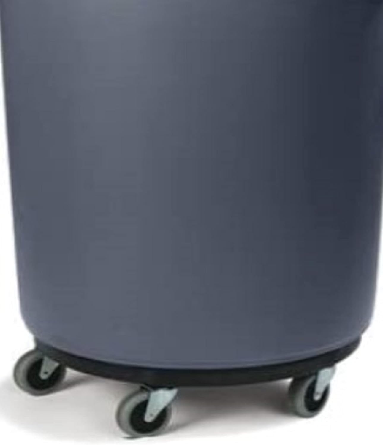 18” x 6” Black 5" Caster Trash Can Dollies with Rubber Wheels- Heavy-Duty Trash Can Dolly Plastic Dolly with Casters for Round Trash Cans Waste Container Dollies Trash Dolly