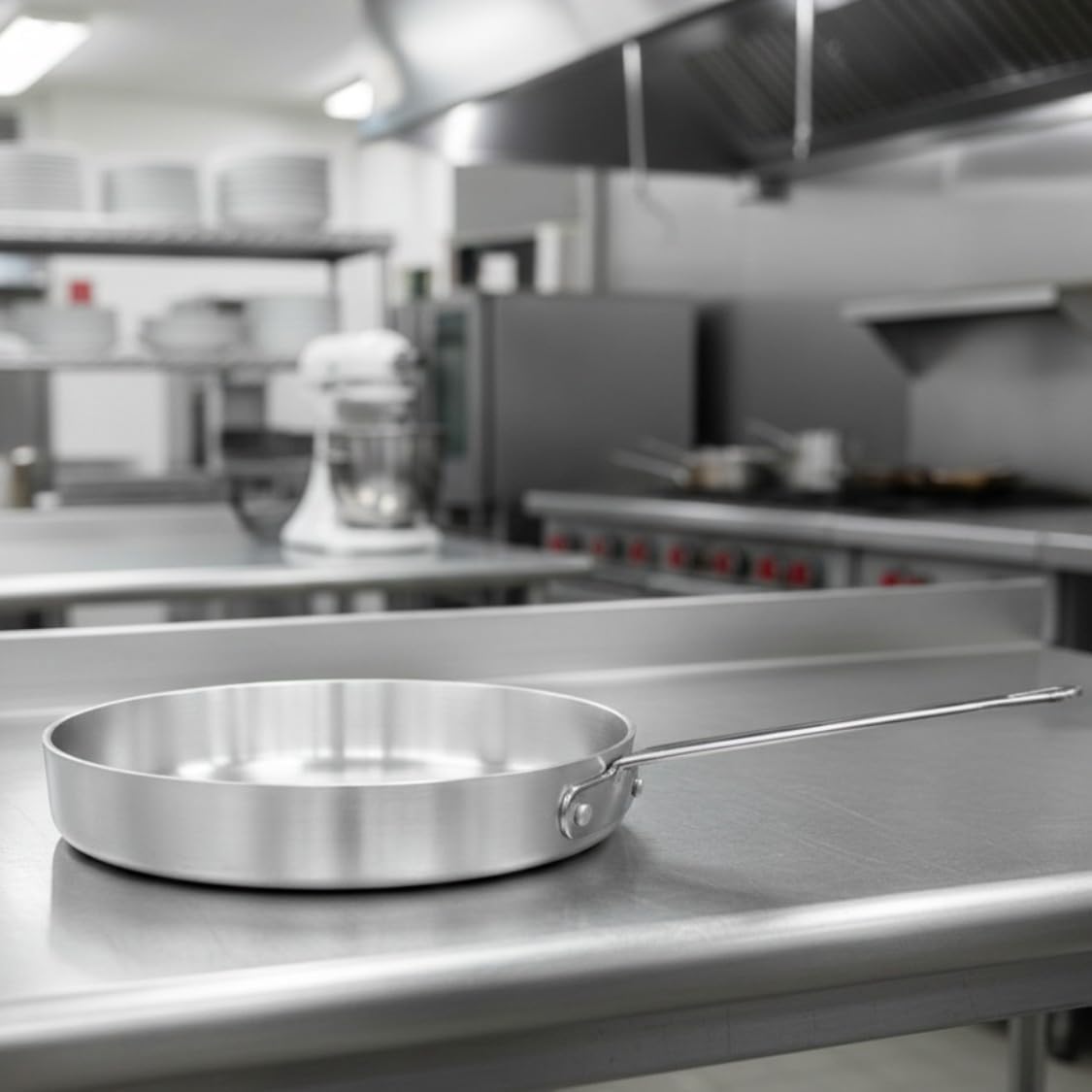 Aluminum 3.5mm Thickness Sauté Pan and Aluminum Cover - Cooking Pan Chef Cooking Pan Frying Pan Skillet for Home and Restaurant Cookware NSF Certified Dishwasher Safe