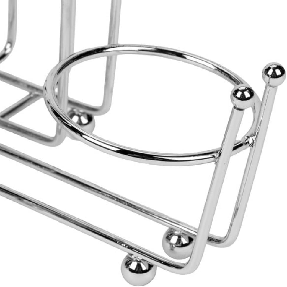 Sugar Packet Holder Chrome Plated Set of 2- Metal Sweetener Container Coffee Accessories Sugar Caddy Holder for Restaurant Home Sugar Tea Bag Basket