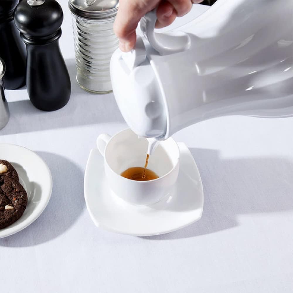 Swirl Double Wall Insulated Beverage Server - Thermal Coffee Carafe Server Pitcher Beverage Dispenser Coffee Water Tea Carafe for Keeping Hot Beverage