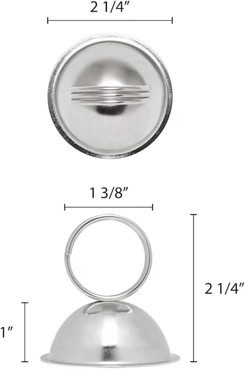 3 Ring Menu Clip Chrome Plated Iron Set of 12- Table Number Holders Place Card Holder Table Picture Holder Wire Photo Holder Clips Picture Note Photo Stand
