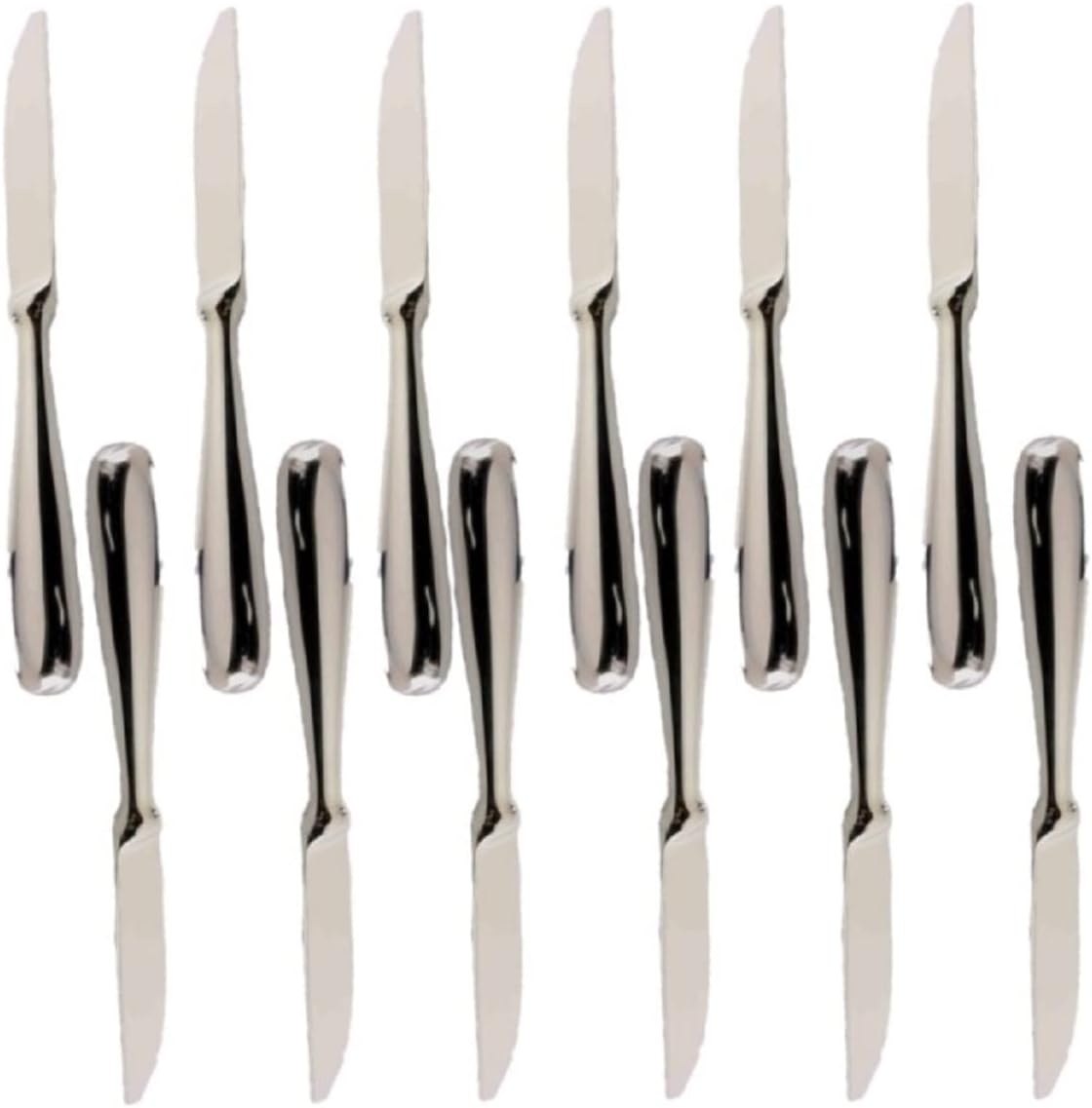 Set of 12 Stainless Steel - Steel Flatware Silverware Cutlery Kitchen Tableware for Home Restaurant for Stirring Coffee Dessert Cake Ice Cream Cappuccino