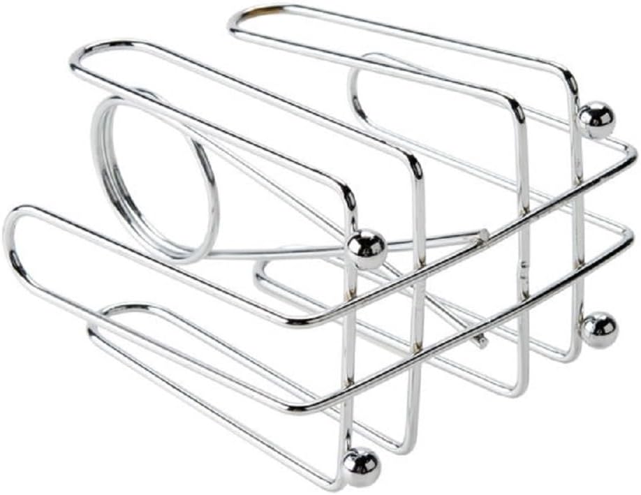 Sugar Packet Holder Chrome Plated Set of 2- Metal Sweetener Container Coffee Accessories Sugar Caddy Holder for Restaurant Home Sugar Tea Bag Basket