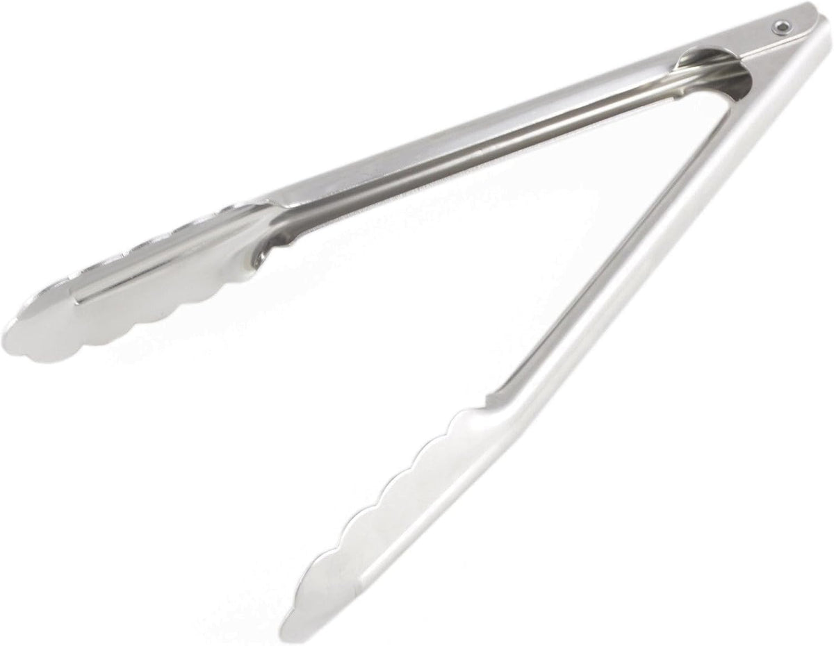 Stainless Steel Coiled Spring Utility Tong Extra Heavy Duty Set of 3- Kitchen Tongs Metal Food Tongs Premium Stainless Steel Tongs for Cooking Food Salad Grilling Barbecue BBQ Buffet