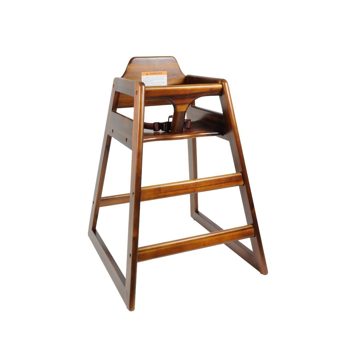 Wood Children High Chair with Safety Belt Wood Finished- Knock-Down Package Commercial Grade Children High Stool Dining Chair for Restaurant & Home Use