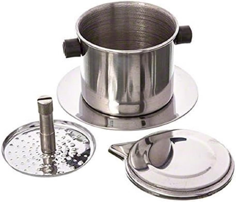 Stainless Steel Single Cup Coffee Brewer Infuser Filter- Vietnamese Coffee Maker Coffee Dripper Coffee Maker Home Kitchen Restaurants