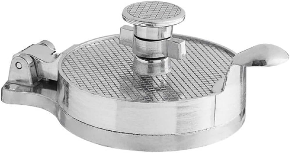 4-1/2" Heavy Duty Adjustable Hamburger Press Aluminum- Adjustable from 1/8" to 3/8" Hamburger Press Patty Maker Meat Beef Cheese Veggie Burger Maker for Grill Griddle BBQ Barbecue