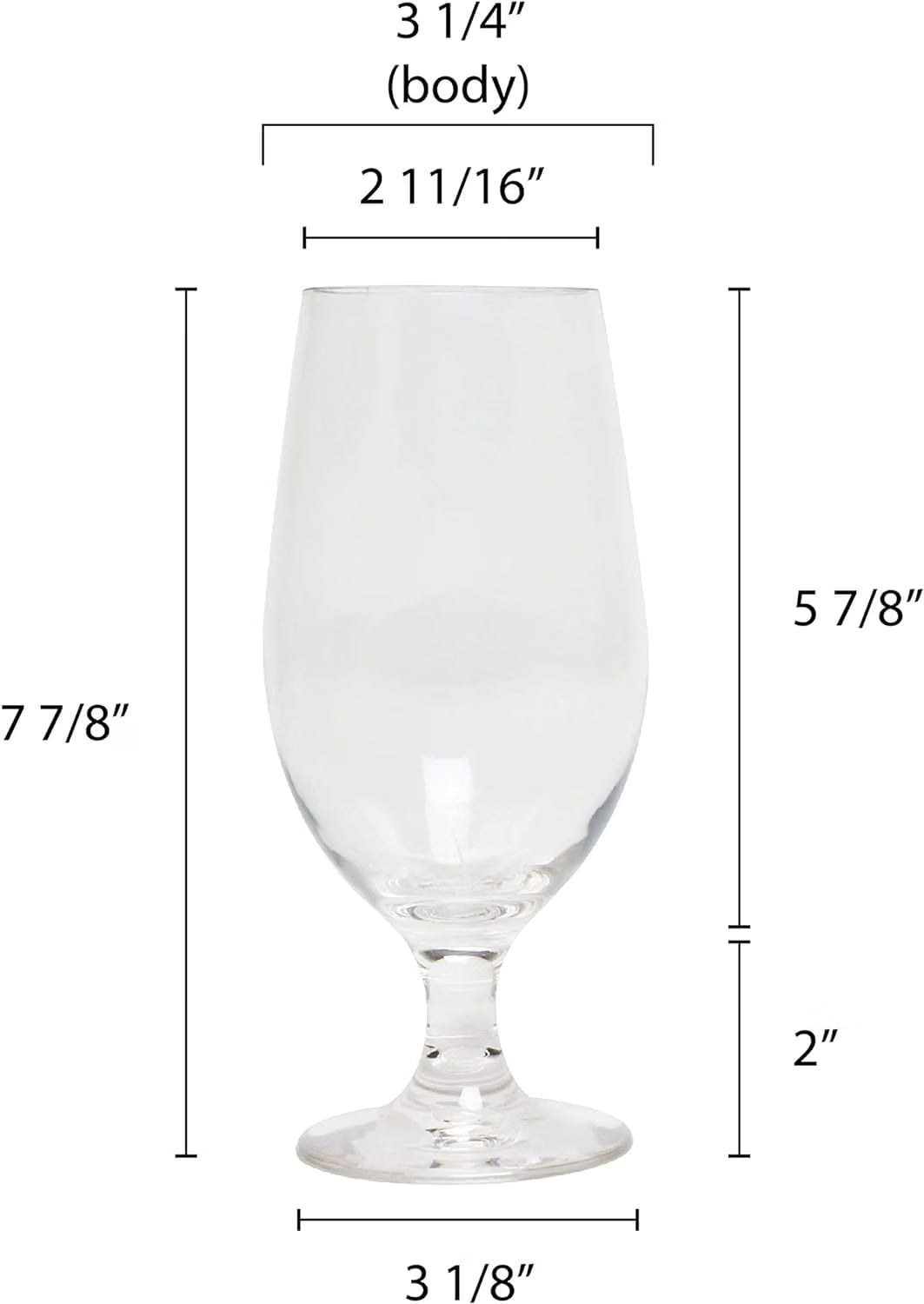 20 oz Goblet Glass Polycarbonate Clear Color- Beverage Stemmed Plastic Glass Cup Goblet Party Glass Classic Beverage Glass Juice Glass for Cocktails Water Juice Beer
